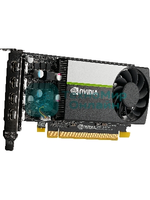 Видеокарта PNY GPU NVIDIA VCNT1000-8Gb-SB PCI-Express 3.0 x16, LP8 Gb GDDR6 128-bit, 4x Mini DP 1.4, 1x LP bracket.