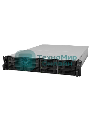 Сетевое хранилище Synology (Rack2U) 6C2,2Ghz/8Gb(64)/RAID0,1,10,5,6/up to12HP HDDs SATA(3,5'or2,5')up to 36 with 2xRX1217(RP)/2xUSB/4xGE/2xPCIe/iSCSI/2xIPcam(up to 75)/2xRPS/no rail/5YW repl RS3617RPxs