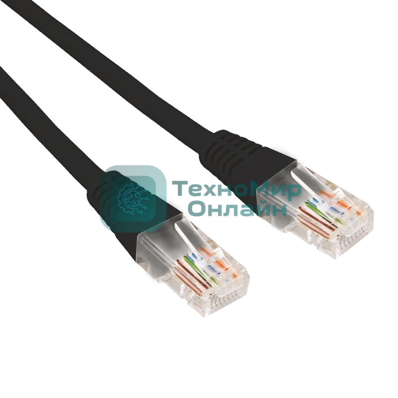 Патч-корд U/UTP Rexant cat.6, RJ45-RJ45, неэкранированный, 26AWG, LSZH, черный, 0.5 м