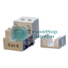 Вставка Keystone Jack Hyperline KJ9-8P8C-C6-90-WH RJ-45(8P8C), категория 6, белая