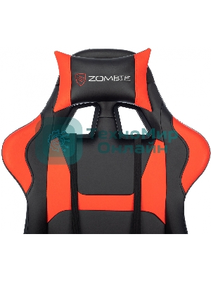 Кресло Zombie Game Penta черный/красный, экокожа, 120 кг, механизм качания