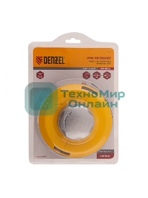 Катушка Denzel тримм. полуавтомат. легкая заправка лески гайка m10x1.25 винт m10-m10 алюм.кн