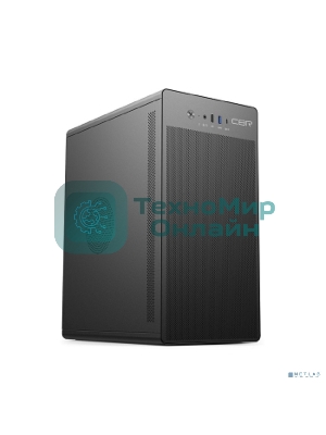 Компьютерный корпус CBR PCC-MATX-V285-WPSU черный mATX, Minitower V285, без БП, 1хUSB 3.0 Type-C, 1хUSB 3.0, 1хUSB 2.0, HD Audio+Mic, кабель питания 1.2м