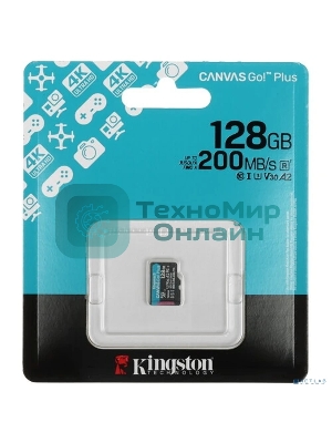 Флеш карта microSDXC 128Gb Kingston SDCG4/128GbSP Canvas Go! Plus w/o adapter