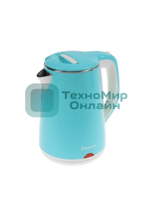 Чайник Sakura SA-2150BL 1.8 л, двойной корпус голуб д