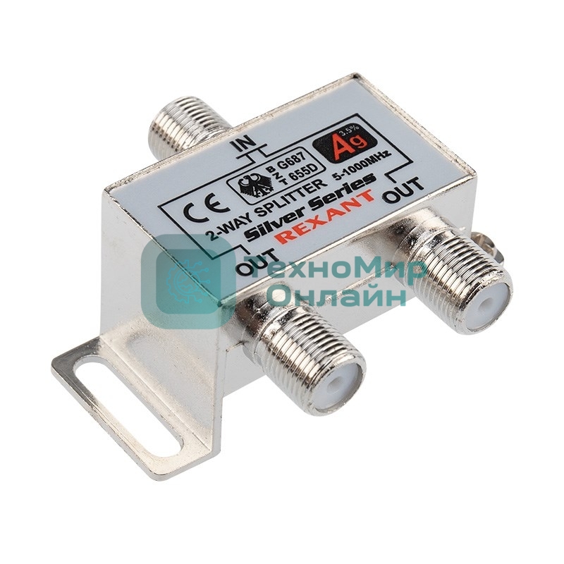 Делитель ТВ Rexant х 2 + 3 шт. F 