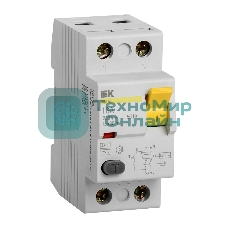 Выключатель дифференциального тока (УЗО) 2п 16А 30мА тип AC ВД1-63 IEK MDV10-2-016-030