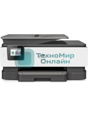 МФУ струйное HP OfficeJet 8023 (1KR64B), A4, цвтной, печ. до 20 стр/мин. (ч/б), до 10 стр/мин. (цвет), скан. до 8 стр/мин. (ч/б) 3.5 стр/мин. (цвет), 1200 x 1200 dpi, USB, RJ-45, Wi-Fi, Air Print
