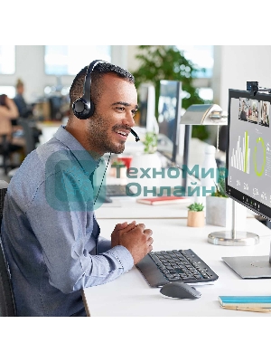 Гарнитура Logitech H390 чёрный, проводная, USB