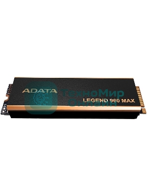 Накопитель SSD ADATA LEGEND 960 MAX, 4Tb, M.2 2280, PCIe 4.0 x4, NVMe, R/W 7400/6800, с радиатором
