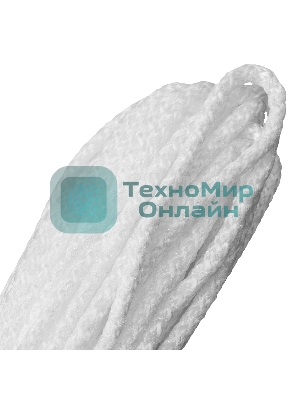 Шнур вязаный полипропиленовый Сибртех с сердечником, 5 мм, L20 м, 90-100 кгс, белый