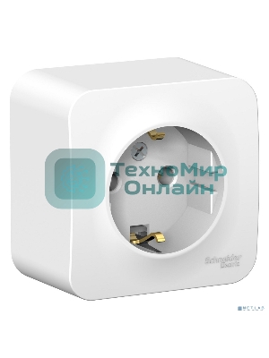 Розетка с/з без шторок 16А, 250В, изолир. пластина SE Blanca наруж Бел