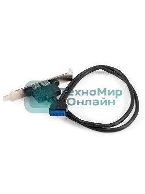 Планка портов в корпус 2xUSB 3.0 ExeGate BrctUSB3-2A (USB 3.0 20pin (IDC 20pin F) --> 2x USB 3.0 Af, кабель 20 см)