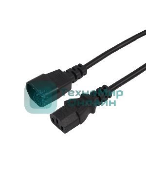 Шнур сетевой Rexant IEC 320 C13 – IEC 320 C14 3x1,0мм², длина 0,6м