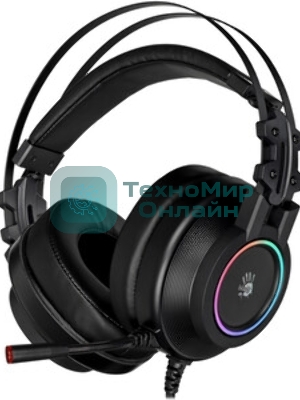 Гарнитура Bloody G528C чёрный, проводная, подсветка
