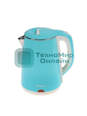 Чайник Sakura SA-2150BL 1.8 л, двойной корпус голуб д