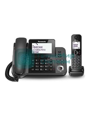 Телефон беспроводной (DECT) Panasonic KX-TGF320RUM серый металлик автооветчик АОН