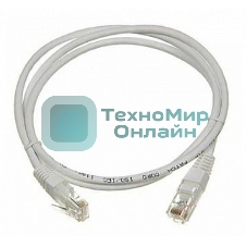 Патч-корд LANMASTER UTP LAN-PC45/U5E-0.5-GY вилка RJ-45-вилка RJ-45 cat.5е 0.5м серый LSZH