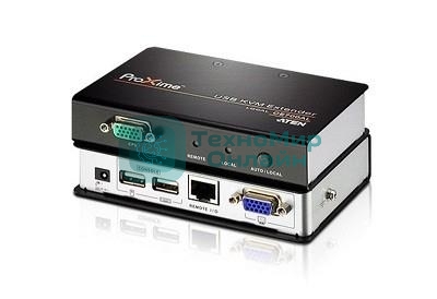 Переключатель ATEN CE700A-D(AT-G) Удлинитель, SVGA+KBD+MOUSE USB ATEN, 150 метр., HD-DB15+USB A-тип, Female, c KVM-шнуром USB 1.8м, Б.П. 220> 5.3V