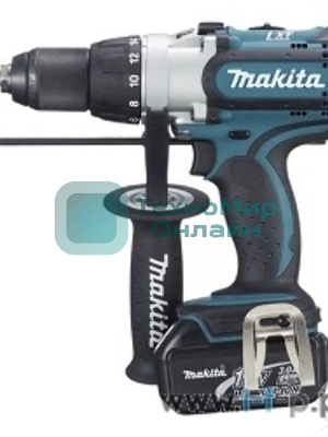 Дрель Makita DHP451RFE Дрель ак(уд), 18В,2х3Ач Li-ion,БЗП-13мм,0-300\0-600\0-1700об\м,80\40Нм,2.2кг,чем,подсветка
