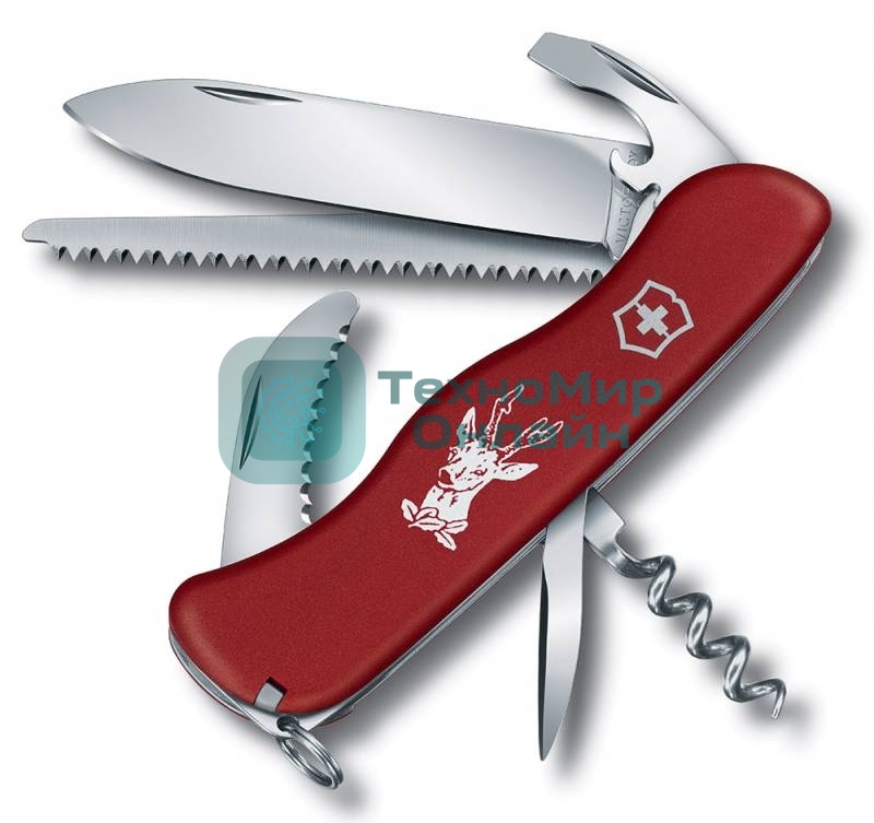 Нож перочинный Victorinox HUNTER (0.8573) 111мм 12функций красный