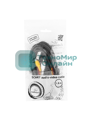 Кабель аудио/видео Gembird 1 x RCA x 3 (male)/1 x SCART (male), 1.8 м