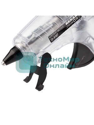 Пистолет клеевой Rexant, 60 Вт, Ø11 мм, ПРОЗРАЧНЫЙ корпус, с кнопкой, блистер