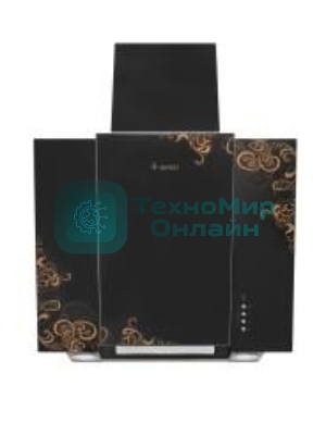 Вытяжка наклонная Gefest ВО 3603 К19 черный/золотистый, 60 см, 550 куб. м/ч, 76 дБ