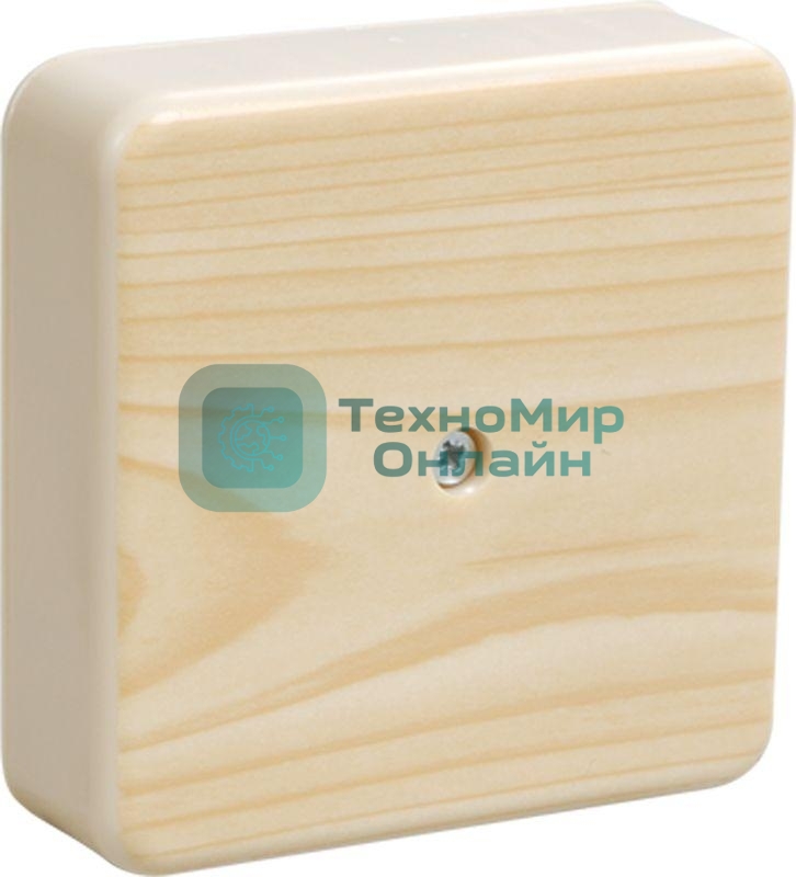 Коробка распаячная ОП 75х75х20 IP20 КМ41212-04 (6 клем. 6 кв.мм) сосна IEK UKO10-075-075-020-K34