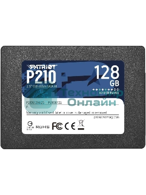 Накопитель SSD Patriot P210, 128Gb, SATA III, 2.5