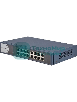 Коммутатор Hikvision DS-3E0516-E(B) 16G неуправляемый