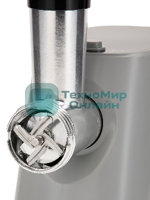 Мясорубка электрическая Hyundai HY-MG4391 серый, 1900 Вт, 2.4 кг/мин, реверс, защита от перегрузки, насадки - 4