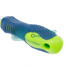 Отвертка Сибртех, PH1 х 100 мм, CrV, двухкомпонентная рукоятка