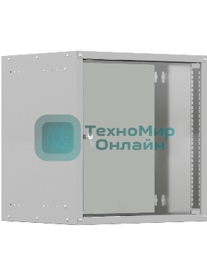 Шкаф коммутационный NTSS LIME (NTSS-WL15U5545GS) настенный 15U 550x450 мм пер. дв. стекл несъемн. бок. пан. 30 кг серый