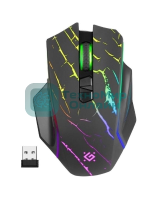 Мышь беспроводная Defender Uran GM-503 черный, 3200 dpi, радиоканал, USB, кнопки - 8