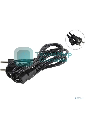 Кабель питания ExeGate Power PC-1,8P (Евровилка Schuko->С13) VDE-250V-3*0.75-CU, 10A, черный, 1.8м