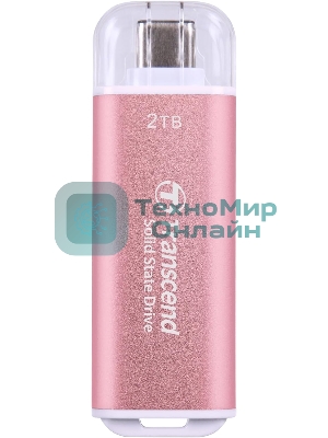 Внешний SSD Transcend USB-C 2TB TS2TESD300P ESD300 розовый