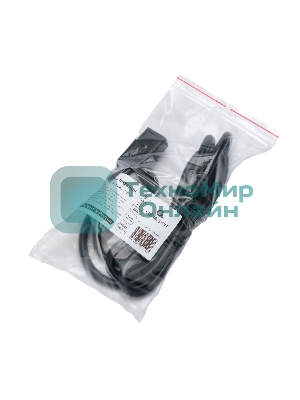 Кабель питания Cablexpert PC-S22-C19-2.5-1.5M, Schuko-C19, 3x2.5мм2, 16A, с заземлением, медь, 1.5м, черный, пакет