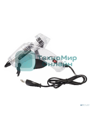 Пистолет клеевой Rexant, 60 Вт, Ø11 мм, ПРОЗРАЧНЫЙ корпус, с кнопкой, блистер