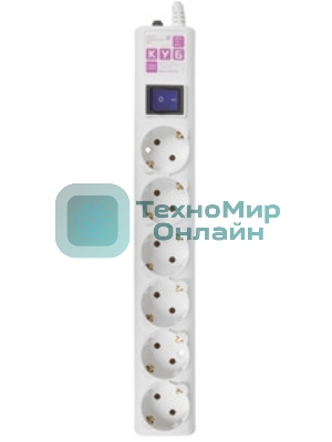 Фильтр-удл. PC сер. 3м 6 р 16А SPG6-16-3М