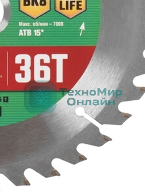 Диск пильный по дер. Uragan Optima (36801-190-20-36_Z01) d=190мм d(посад.)=20мм (циркулярные пилы)
