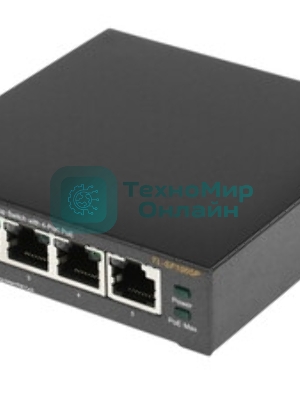 Коммутатор TP-Link SMB TL-SF1005P 5-портовый 10/100 Мбит/с настольный коммутатор с 4 портами PoE