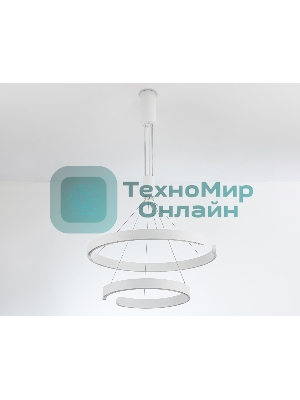 Подвесной светодиодный светильник Ambrella light FL5884/2 WH белый 45W 3000K/4200K/6400K D600/400*1200 (без ПДУ)