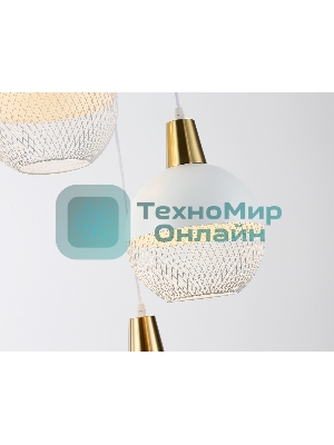 Светильник Ambrella light TR8503/3 WH/CP белый/медь E27/3 max 60W D410*1000