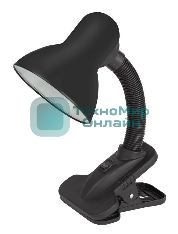 Настольный светильник ЭРА N-102 N-102-E27-40W-BK черный матовый Светильник настольный, цоколь E-27, на прищепке