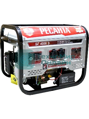 Электрогенератор бензиновый Ресанта БГ 4000 Э, 3.3 кВт, 66 дБ, 45.1 кг