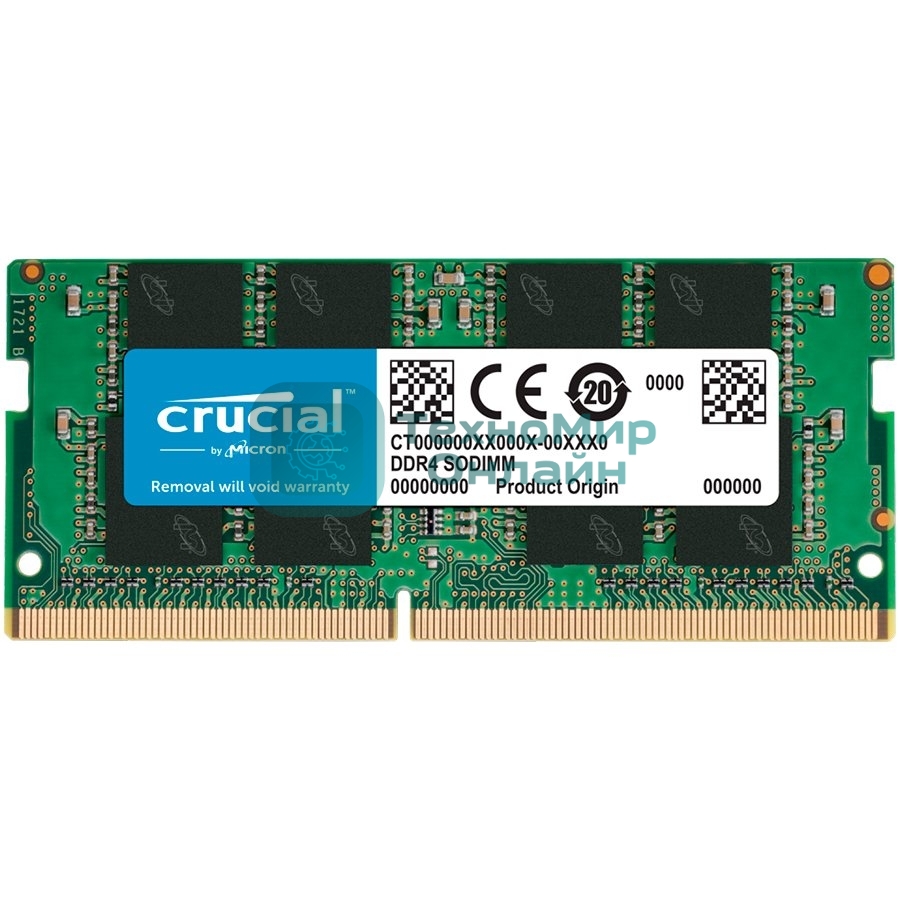 Оперативная память Crucial, DDR4, 8GB (1x8GB), 3200MHz, CL22 SO-DIMM