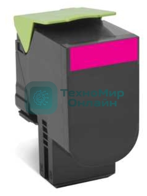 Картридж Lexmark с тонером, пурпурный, 1000 стр. для CX310/410/510, Return