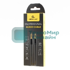 Кабель аудио Cablexpert CCAB-02-35MM-1MB, 3.5 Jack (M)/3.5 Jack (M), черный, 1м, блистер