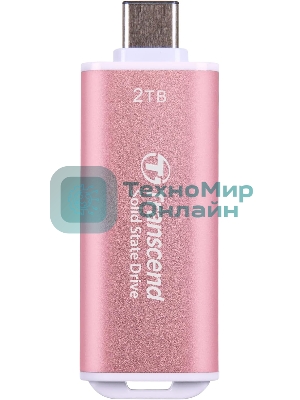 Внешний SSD Transcend USB-C 2TB TS2TESD300P ESD300 розовый
